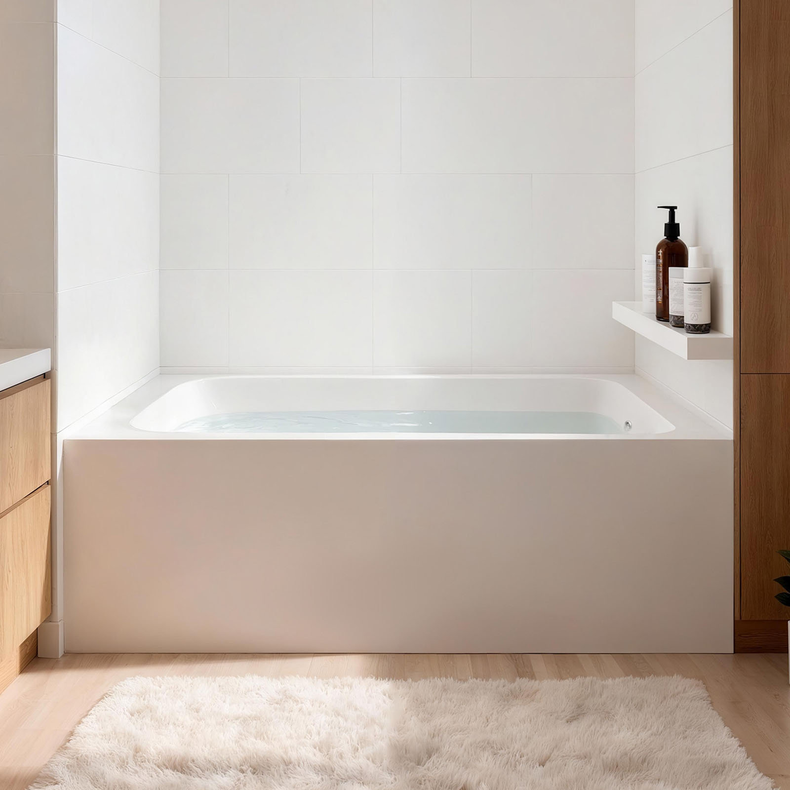 Stellweilan Tessberg Alcove Bathtub, 60" x 30" Contemporary Alcove